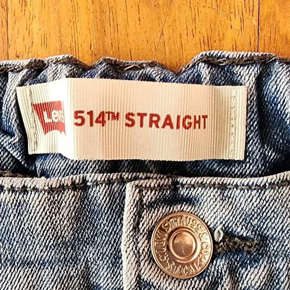 Levi's Boys Light Wash 514 Straight Jeans Size 12 Regular